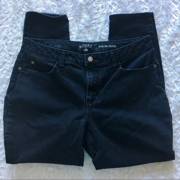 riders lee mid rise skinny
